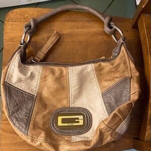 Guess Y2K Women's Patchwork Leather Hobo Bag